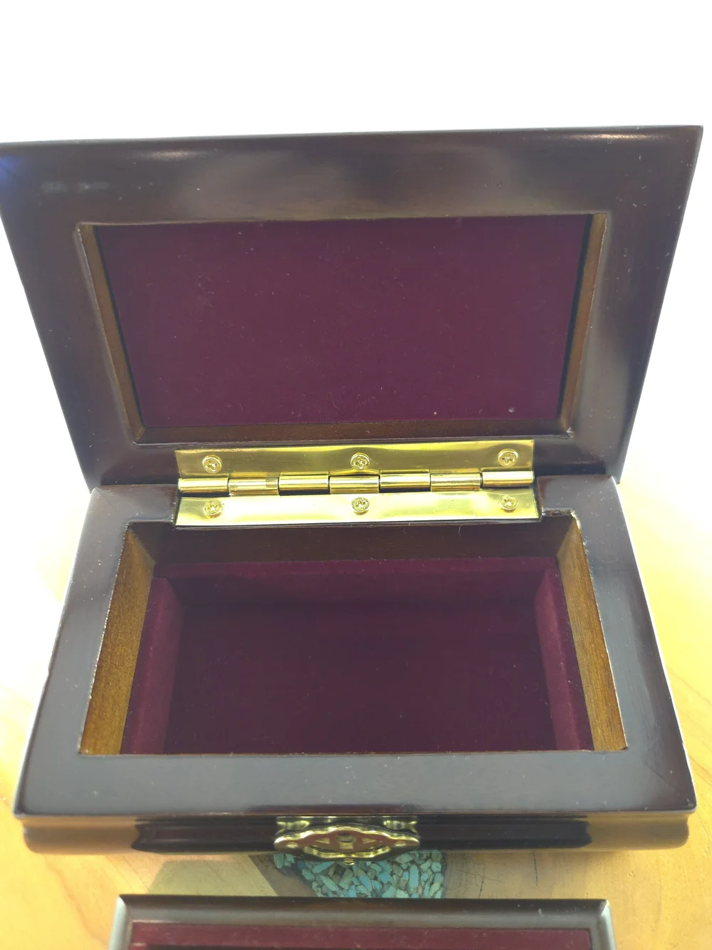 Vintage Mahogany Unisex Watch & Jewelry Box Chest